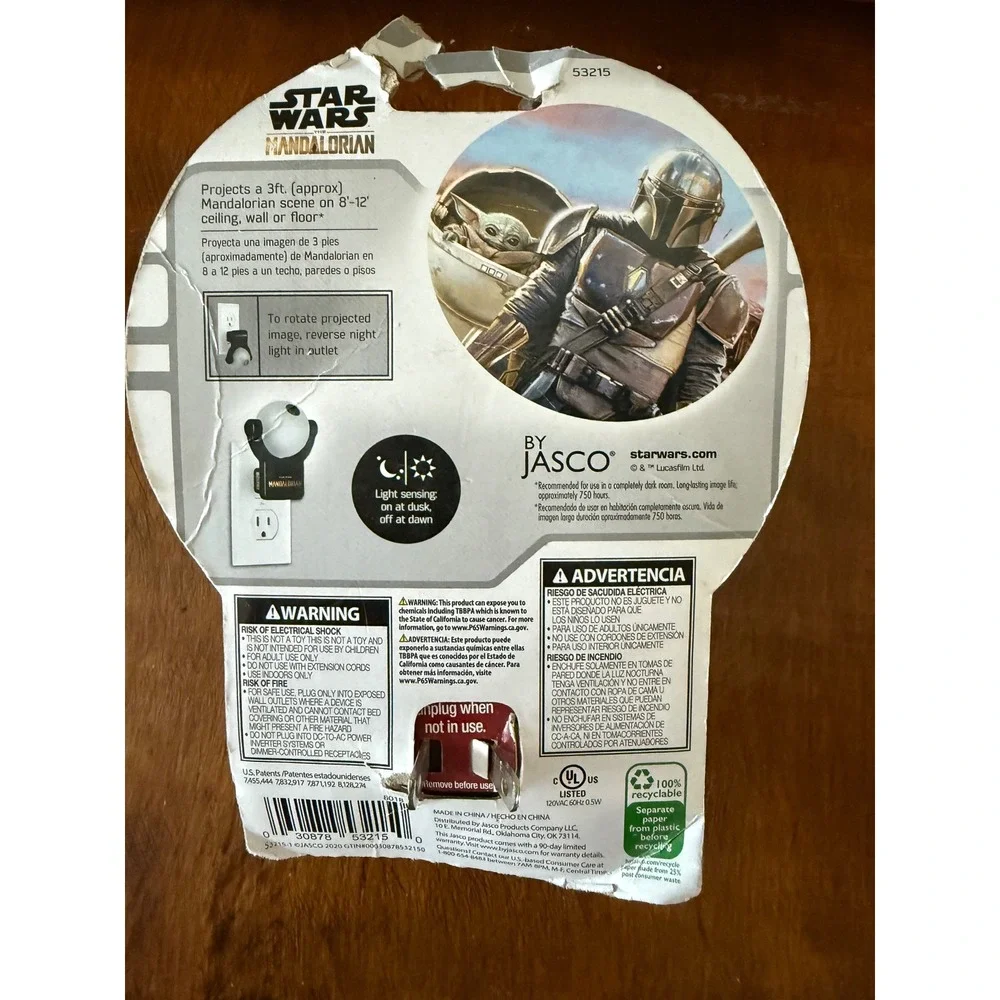 Star Wars The‎ Mandalorian The Child LED Night Light Projector Jasco